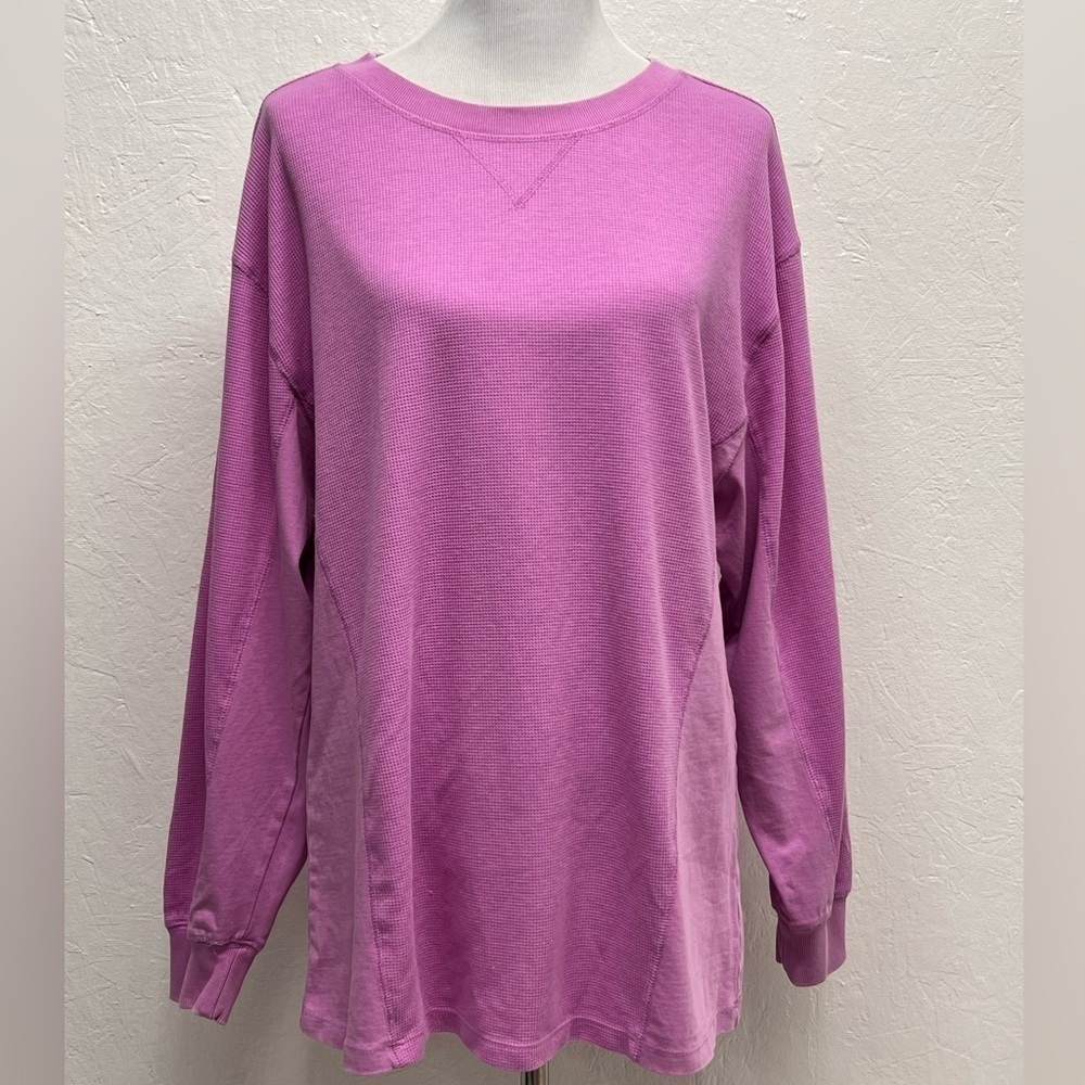 𝅺WOMEN'S Long Sleeve Thermal Mix Tunic T-Shirt - Wild Fable Size S